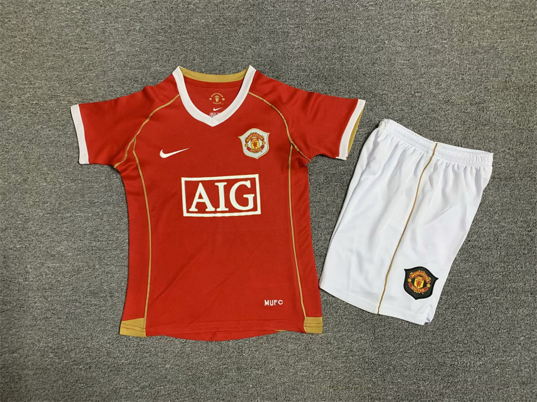 Manchester United 2006-7 Home Retro Kids Kit