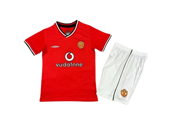 Manchester United 2000-02 Home Retro Kids Kit