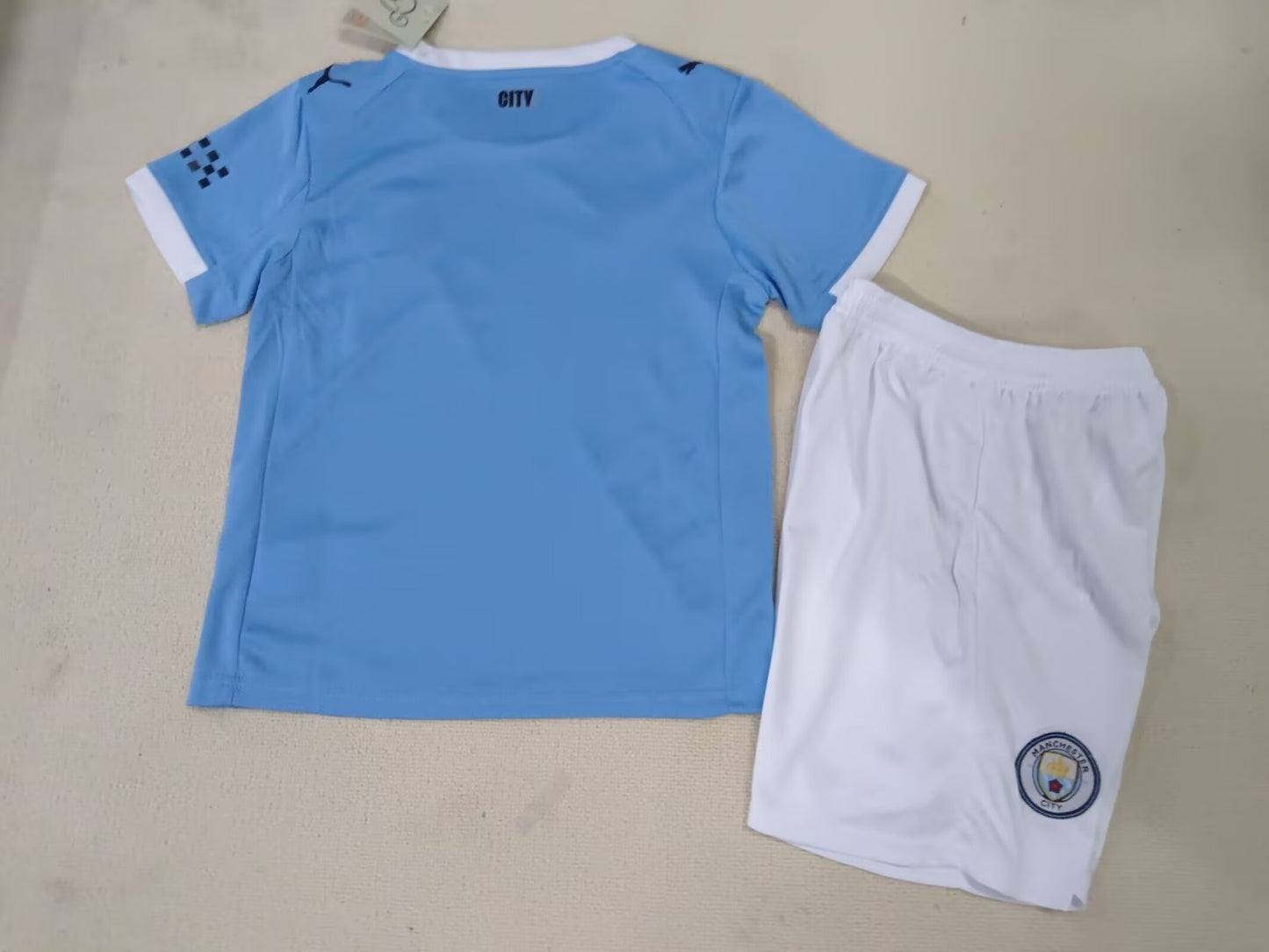Manchester City 2025-26 Home Kids Kit