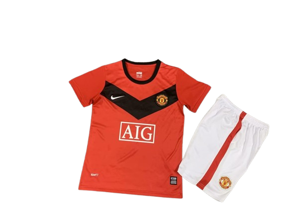 Manchester United 2009-10 Home Retro Kids Kit