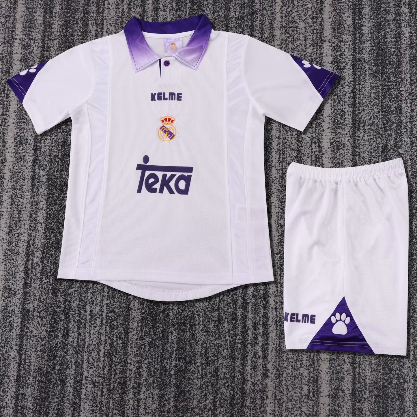 Real Madrid 1997-98 Home Retro Kids Kit