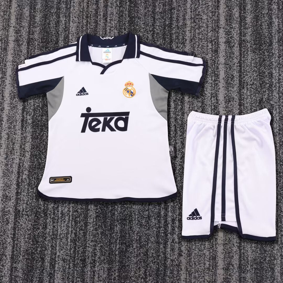 Real Madrid 2000-1 Home Retro Kids Kit