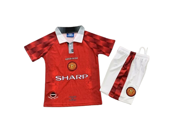 Manchester United 1996-98 Home Retro Kids Kit