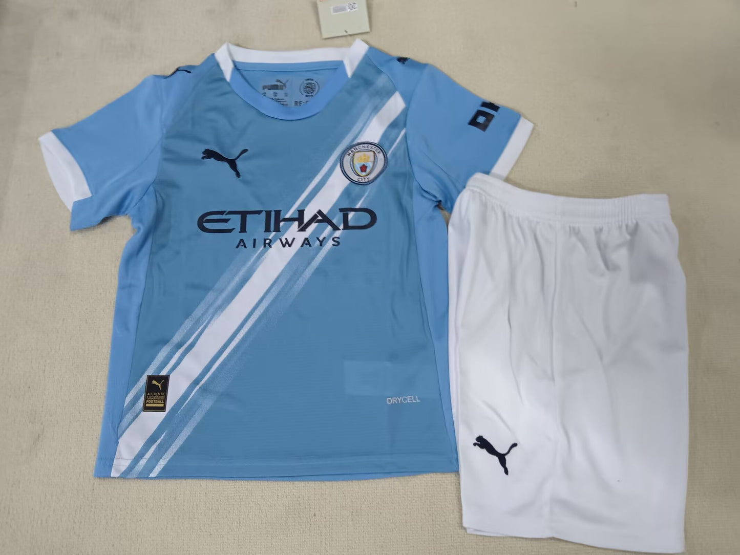 Manchester City 2025-26 Home Kids Kit
