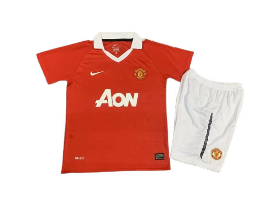 Manchester United 2010-11 Home Retro Kids Kit