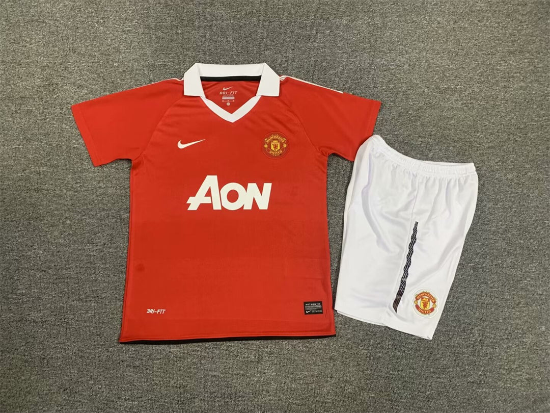 Manchester United 2010-11 Home Retro Kids Kit