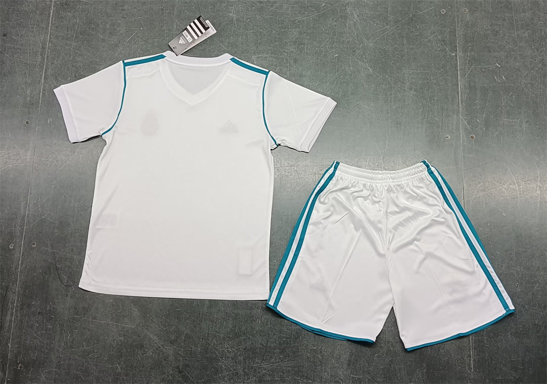 Real Madrid 2017-18 Home Retro Kids Kit