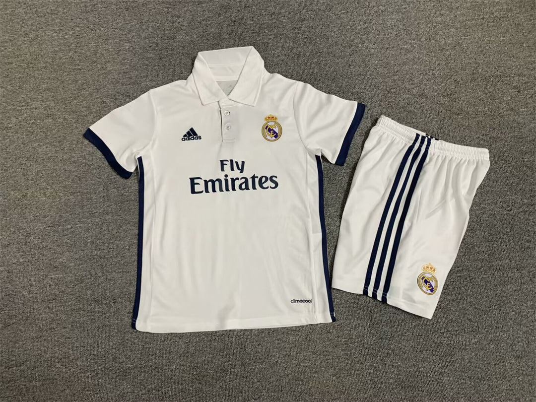 Real Madrid 2016-17 Home Retro Kids Kit