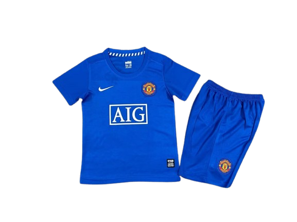 Manchester United 2007-08 Away Retro Kids Kit