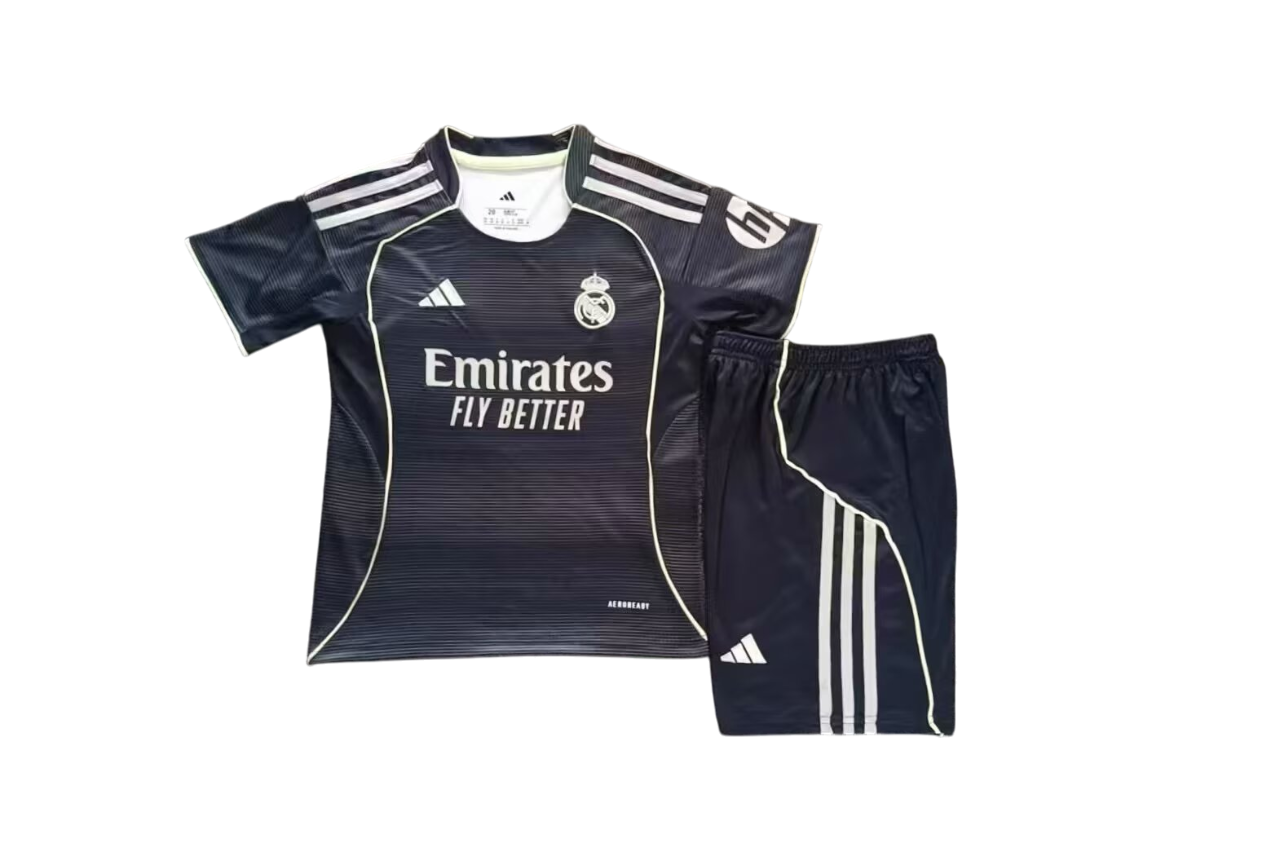 Real Madrid 2025-26 Away Kids Kit