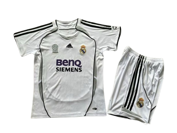 Real Madrid 2006-7 Home Retro Kids Kit