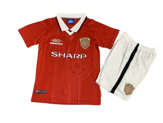 Manchester United 1999-2000 Home Retro Kids Kit