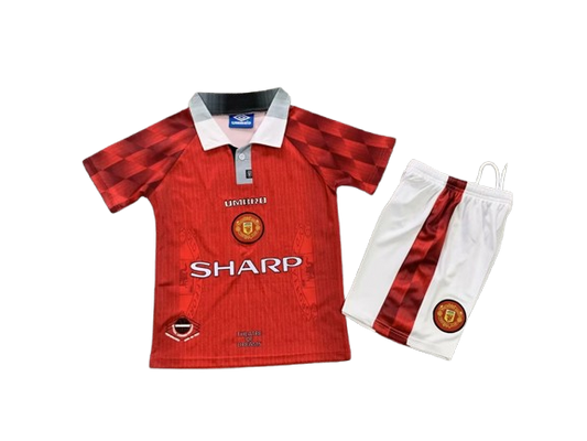Manchester United 1996-98 Home Retro Kids Kit