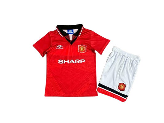 Manchester United 1994-96 Home Retro Kids Kit