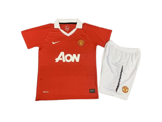 Manchester United 2010-11 Home Retro Kids Kit