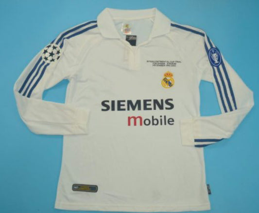 Real Madrid 2002-3 Home Long Sleeve Shirt