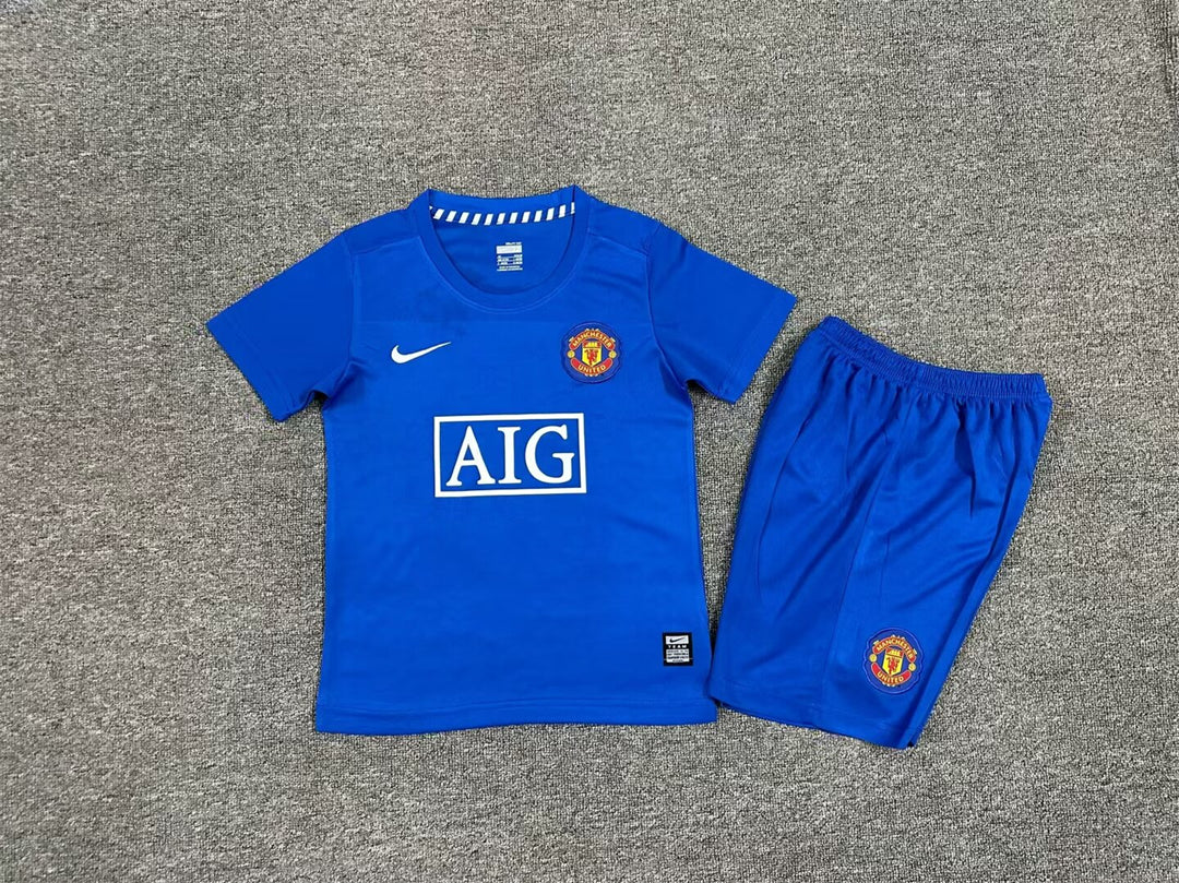 Manchester United 2007-08 Away Retro Kids Kit
