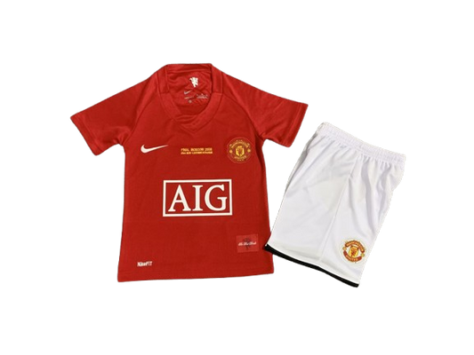 Manchester United 2007-08 Home Retro Kids Kit