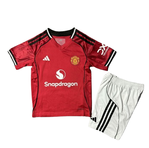 Manchester United 2025-26 Home Kids Kit