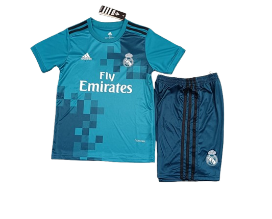 Real Madrid 2017-18 Away Retro Kids Kit