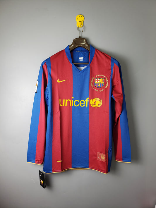 FC Barcelona 2007-8 Home Long Sleeve Shirt
