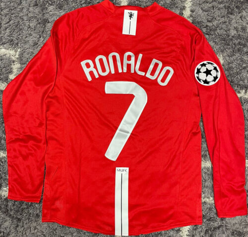 Manchester United 2007-08 Home UCL Long Sleeve Shirt